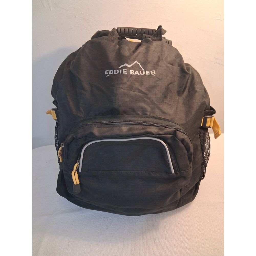 Eddie Bauer Black Yellow Hiking Daypack Backpack